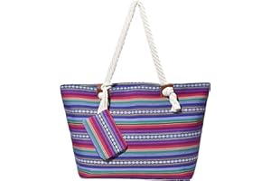 DonDon Grande borsa da spiaggia idrorepellente con cerniera Borsa a tracolla Shopper