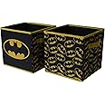 Idea Nuova Batman Collapsible Storage Cube, Black (Pack of 2)
