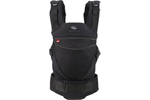manduca XT > Monochrome Obsidian < Baby and Child Carrier with Adjustable Seat, No Infant Insert Needed, Organic Cotton, Grows with Your Baby from Birth to Toddler (3.5-20kg), Black