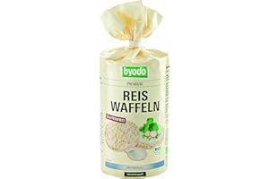 ‎BYODO Byodo Organic Rice Waffles with Sea Salt - Pack of 6 (6 x 100 g) | Crispy Snack Made from Organic Rice | Vegan, Gluten Free & Low Calories | Perfect for Snack Meals and Side Dishes