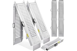 ‎MONZANA MONZANA® 2X Auffahrrampe 400kg (je 200kg) klappbar Laderampe verzinkter Stahl rutschfeste Oberfläche Auffahrschiene Verladerampe PKW Verladeschiene