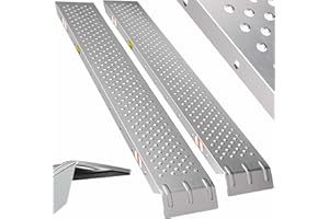 ‎MONZANA MONZANA® 2X Auffahrrampe 400 kg Tragfähigkeit galvanisierter Stahl 160x22,5x4,5cm rutschfeste perforierte Oberfläche PKW Transport Laderampe Rampe