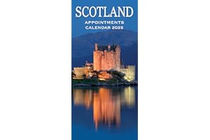 2025 Scotland Calendar: Scotland Appointments - Slim Wall Calendar - Hanging Calendar - Month to View - 12 Months - Wiro Bound