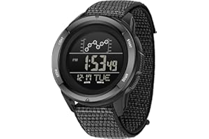 FINDTIME Military Watches for Men Digital Sport Watch Waterproof Tactical Army Outdoor Nylon Strap Electronic Mens Watch LED Luminous Alarm Stopwatch Wrist Watches