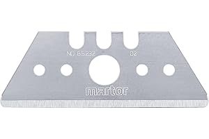 MARTOR 10 x Trapezklinge, Ersatzklingen Cuttermesser, Sicherheitsmesser, 19 mm, Scharf, Abgerundet, 2-fach Nutzbar, Nr. 65232
