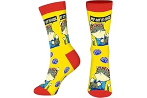 AGRIMONY Calcetines Mujer Divertidos - Personalizados Originales Dibujos Estampados Graciosos Frikis Colores Arte Animales Crossfit Algodon Calcetines - Regalos Navidad Originales para Adolescentes
