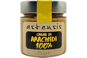 Astensis Crema 100% di Arachidi 250g - Pasta di Arachidi Ottenuta per Raffinazione a Pietra di Arachidi Scelte, Senza l'Aggiunta di Prodotti Estranei alle Arachidi Stesse