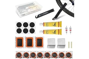 JIASHA Kit Riparazione Bici, Kit Riparazione Camera d'Aria Bici Kit Riparazione Pneumatici Bici Kit di Riparazione della Gomma della Bicicletta, per Moto, BMX, gomme gonfiabili