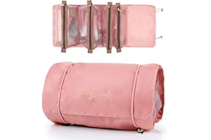 CZEMO Kosmetyczka odpinany, 4-w-1 duża przenośna Kosmetyczka, Organizator na Przybory do makijażu Torba Podróżna Wielofunkcyjna składana zdejmowana Kosmetyczka do zawieszenia Przenośna Torba na pranie