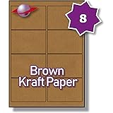 Craft Paper Labels, 105 Brown Kraft Labels, 63.5 X Seychelles - View #3