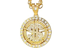 W WIDMANN MILANO Party Fashion - Naszyjnik ze znakiem dolara, naszyjnik z dżetami, złoty, dodatek do kostiumów fantazyjnych