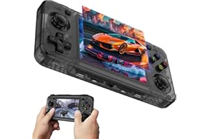 FORLARME R36H Retro Handheld Game Console with Open Source Linux System,Cortex-A35 CPU, 64GB TF card comes with over 10,000 classic games,3.5-inch IPS Screen Portable Classic Handheld Game Console-Black
