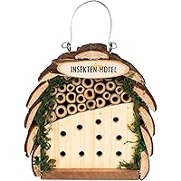 Muntel Insektenhotel Aus Naturholz - 10x30x50 Cm Für Bienen & Marienkäfer