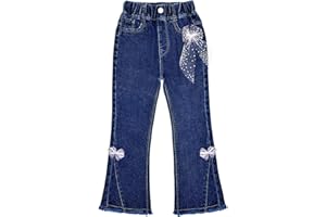 Peacolate 2-10T Infant Little Kids Girls Embroidery Jeans Denim Pants