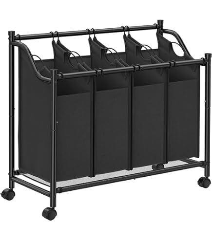 Wäschekorb Mit Rädern 210L - Mobile Wäschesammler Aus Oxford-Stoff