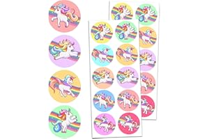 TownStix Unicornio Pegatinas Niños Infantiles - 20 Hojas, 200 Pegatinas