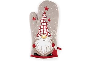 Excelsa Gnomo Ofenhandschuh, Baumwolle, Weihnachtsdekoration, 32,5 x 16,5 cm