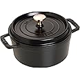 STAUB 1004065 Cast Iron Roaster/Cocotte, Round, 18 cm, 1.7 L, Black