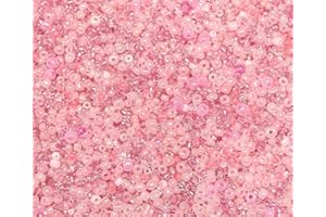 PERLIN 3000 cuentas de cristal de 2 mm, 3 mm, 4 mm, redondas, con agujero, tamaños y colores surtidos, pequeñas (rosa)