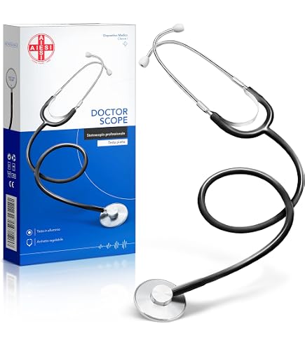 Fetoscopio Pinard In Metallo Nero AA Pro - Stetoscopio Ostetrico Per Esame Medico Diagnostico