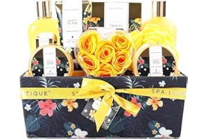 EMBLEAF Geschenk-Set für Frauen, 12-teilig, Tahiti Insel Bad Geschenk mit ätherischem Öl, Weihnachts-, Geburtstags- und Muttertagsgeschenk