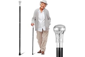 Ajuny Handmade Wooden Walking Stick for Men Women & Seniors with Detachable Decorative Brass Handle Lightweight & Durable Cane Elegant Mobility Aid & Unique Gift
