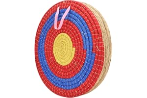 GREENKING 5-Layers Archery Targets for Backyard, 50 x 50 x 10 CM Hand-Made Traditional Straw Round Archery Targets for Outdoor Archery Training, Solid