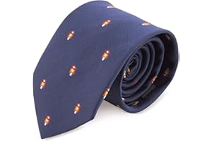 GARGOLA.ES OPERADORES DIGITALES PIERRE DELONE. CORBATA COLOR MARINO CON ESTAMPADO DE VESPAS BANDERA DE ESPAÑA.