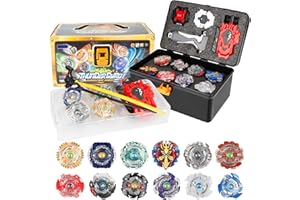 VUTLACE X Battling Set, 12 Spinning Tops, 3 Launchers and 1 Grip with Storage Box, Great Gift for 6+ Years Old Boys