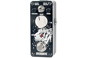 Sondery Overdrive Pedale Effetto Chitarra, True bypass 2 modalità di Boost e Normale, design artistico sulla parte superiore della cassa e bordo diamantato