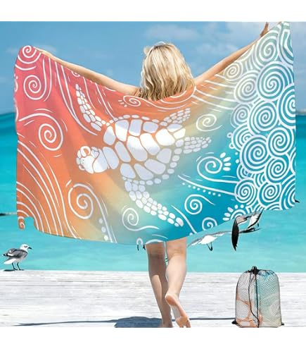 Strandtuch 200X200 Stilvoll Mikrofaser Handtuch Beach Towel,Strandlaken,Strandtücher,Picknickdecke wasserdichte Stranddecke, Stranddecke Sandfrei für Strand, Park, Camping, Wandern Küche, Haushalt & Wohnen