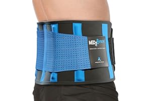 MEDiBrace Fascia Lombare Supporto Schiena per Uomini e Donne Fascia Elastica Lombare Ortopedica, Cintura Lombare, Cintura Posteriore per il dolore da Sciatica, Ernia del disco, Stenosi spinale