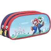 Super Mario School Pencil Case - Zipper Closure - Fully Lined and Custom Interior - 11 X 24 X 6 CM