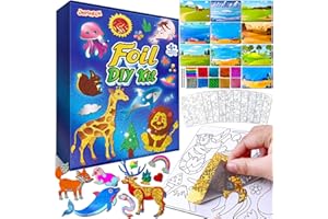 JOPSHEEN Kit Creativo de Decoración con Papel de Aluminio, Autocollantes para Manualidades