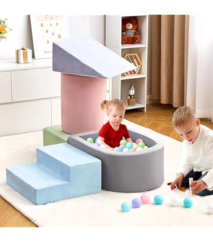 Hofish Grey Foam Play Set Omnisafe 51 Inch Kids Ball Pit HOFISH