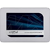 Crucial MX500 500GB CT500MX500SSD1(Z) SSD Interno-fino a 560 MB/s, 3D NAND, SATA, 2.5 Pollici, Metallico