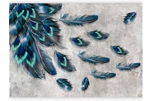 murando - Carta da parati Astratto Fogli 450x315 cm Fotomurali in TNT Murale alla moda Decorazione da Muro XXL Poster Gigante Design Carta per Pareti Natura verde or f-A-0915-a-a