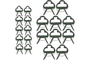 KINGLAKE 60 STK pflanzklammern pflanzenclips für kletterpflanzen tomatenclips blumenklammern klammern für Pflanzen pflanzenklammern rankhilfe für Pflanzen Befestigung (2 Größen in Einer Packung)