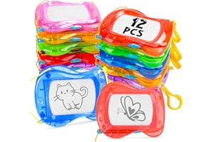 Kuvarix Mini Ardoise Magique, 12 Pièces Tablette Dessin Enfant, Magic Board en Porte-clés, Ardoise Effacable, Petit Cadeau d’Anniversaire pour Une Fête, Une Tombola, des Petits Cadeaux de Noël