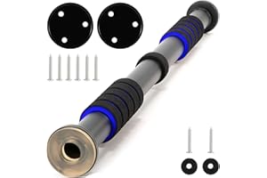 ‎MAXXIVA MAXXIVA® Klimmzugstange für Türrahmen silber Griffe stufenlos einstellbar 63-100 cm für Workout Kraftübungen Bodybuilding Reckstange