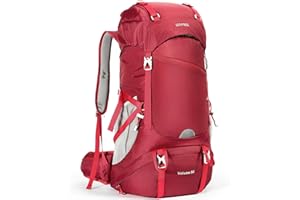 HOMIEE Mochila de Senderismo 50-60L Ligera Impermeable Mochilas Trekking Viaje con cubierta de lluvia Mochila Deportiva al aire libre para Escalada Acampar Turismo Hombre Mujer