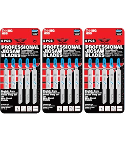 Stichsäge Blätter Stichsägeblätter T-Schaft – Für Holz, Metall Und PVC, Passend Für Bosch, DeWalt, Makita Universal Stichsägeblätter