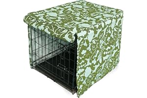 Molly Mutt Rocketman 36-inch Dog Crate Cover, Large Kennel Cover Measures 36” x 24” x 27”, Two Panel Doors Roll Up, Made from Machine-Washable 100% Cotton that is Durable, Breathable & Pre-shrunk