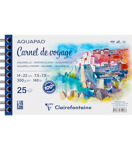 Canson Plein Air Lot De 10 Planches Pour Aquarelle, Encre, Gouache