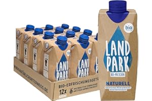 ‎LANDPARK Landpark Bio-Mineralwasser | natürliches Mineralwasser aus der Bio-Quelle | natriumarm, praktisch für unterwegs | stilles Wasser | im Tetra Pak | pfandfrei (Naturell, 24)