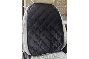 IXITON Protecteur Universel de Coussin de siège de Voiture en Flanelle, avec Fond antidérapant pour soulager la Pression des Hanches (Noir, 1pcs Coussin de Dos)