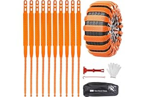 Catene da neve automatiche universali Oziral - Tipo a sgancio rapido per pneumatici 165-255 - 10 pezzi antiscivolo di emergenza per auto, SUV, camion