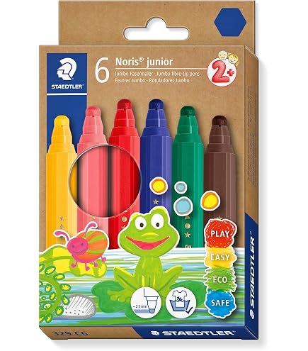 Kit Créatif Noris Junior Staedtler – Peinture Au Doigt + Ciseaux Sécurité + Livre D'Activités 14 Pages (Dès 2 Ans)