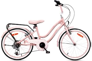 sun baby HEART BIKE Cykel för barn, Flickcykel en flicka 20 tum, 6 till 10 år, växlar Shimano, Cykel för barn, Flickcykel pojkar