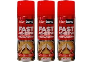 Interbond Lot de 3 sprays activateurs de durcissement - 200 ml - Pour colle instantanée - Aérosol extra puissant pour durcissement rapide de la colle universelle, de la colle à tissu et de la colle à